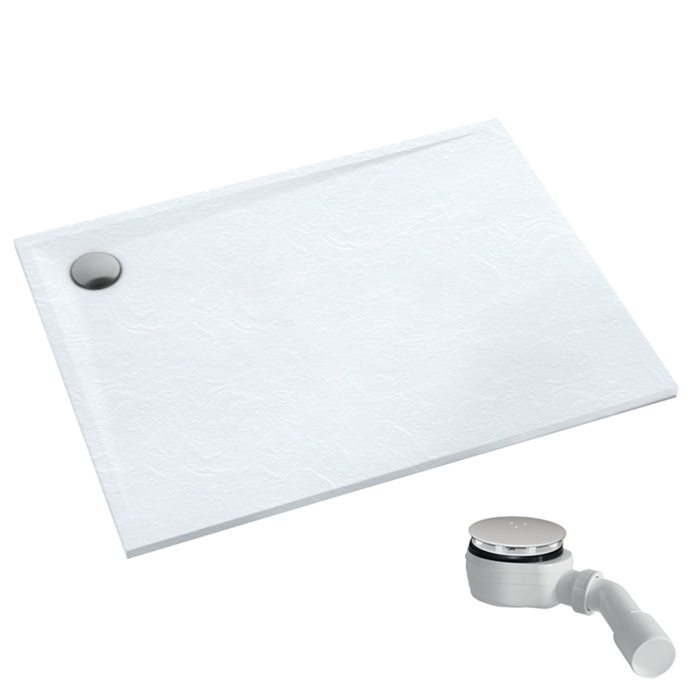 Schedpol Etrusco White Stone plato de ducha rectangular 140x90 cm blanco 3.471/B/ST