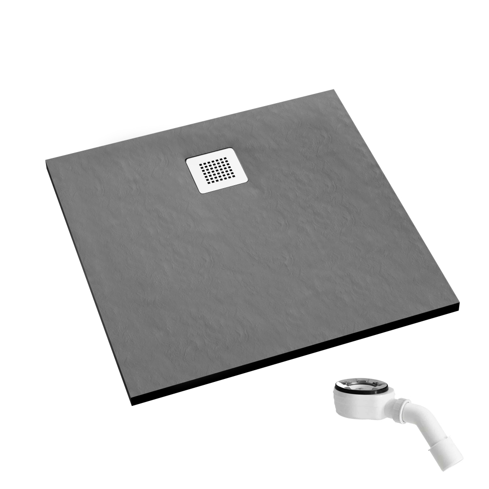 Schedpol Kalait Grey Stone plato de ducha cuadrado 100x100 cm gris 3.3202/S/ST-M2