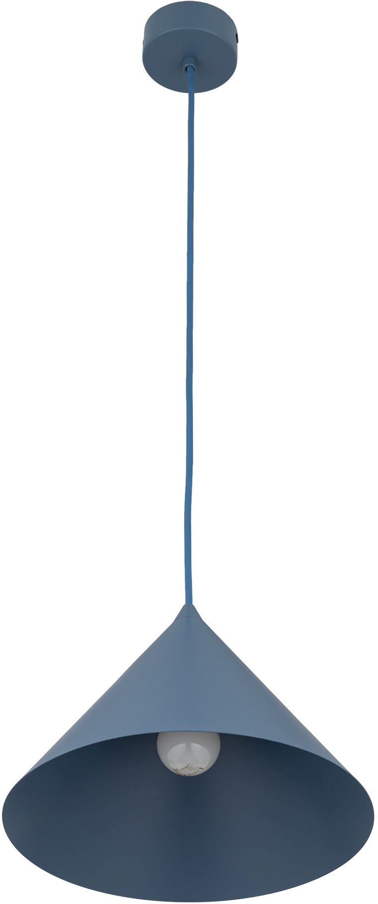 TK Lighting Cono lámpara colgante 1x15 W azul 11414