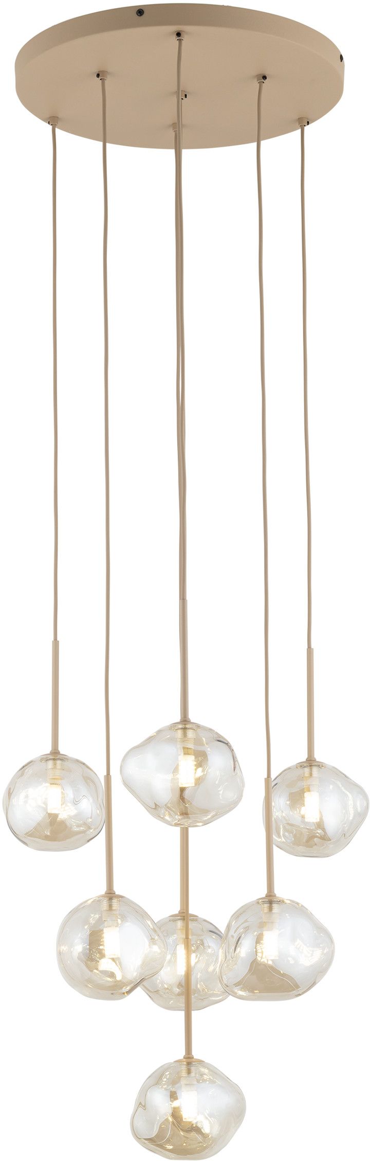 TK Lighting lámpara colgante x8 W beige 11329