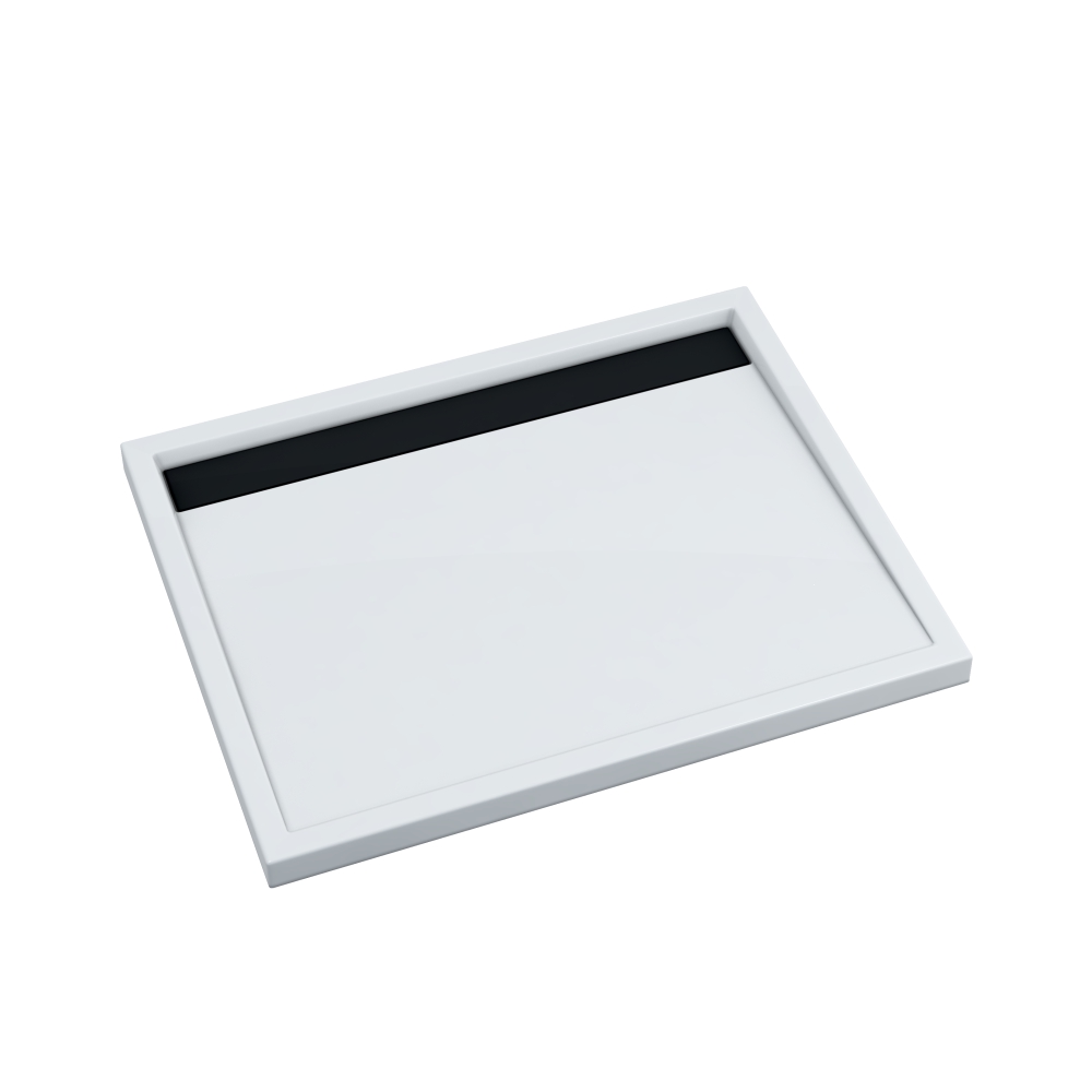 Schedpol Ajax B&W plato de ducha rectangular 120x90 cm blanco-negro 3.4229-M/C/G