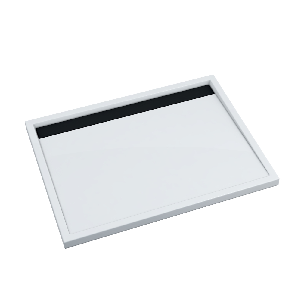 Schedpol Ajax B&W plato de ducha rectangular 100x80 cm blanco-negro 3.4228-M/C/G