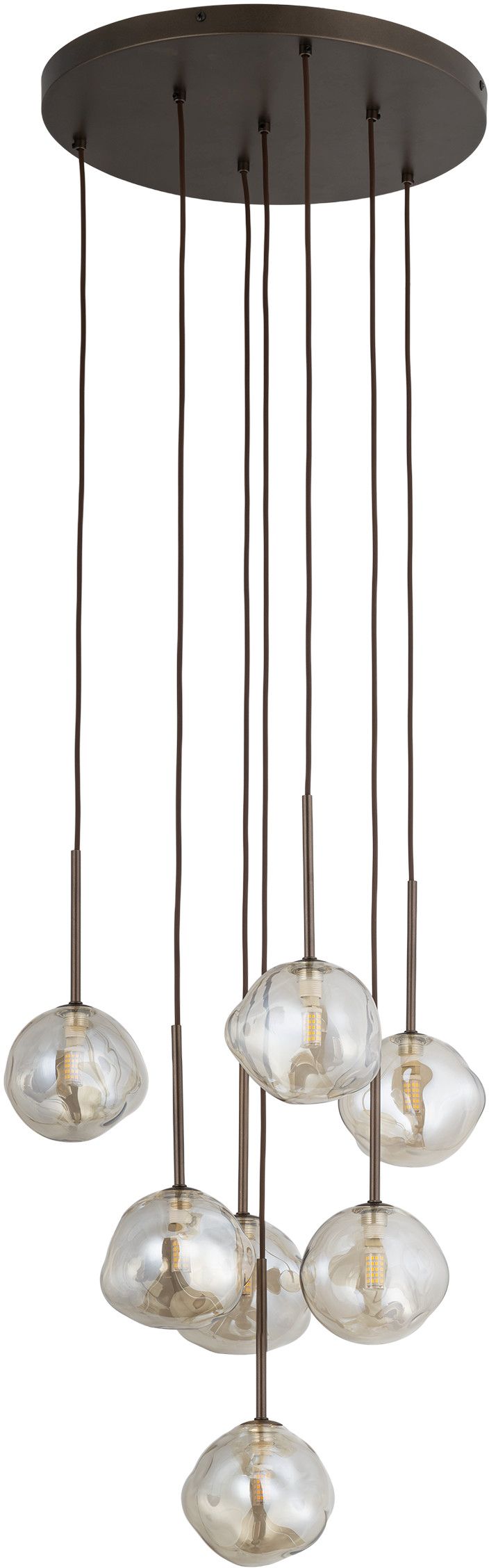 TK Lighting Lava lámpara colgante 4x8 W marrón 11328