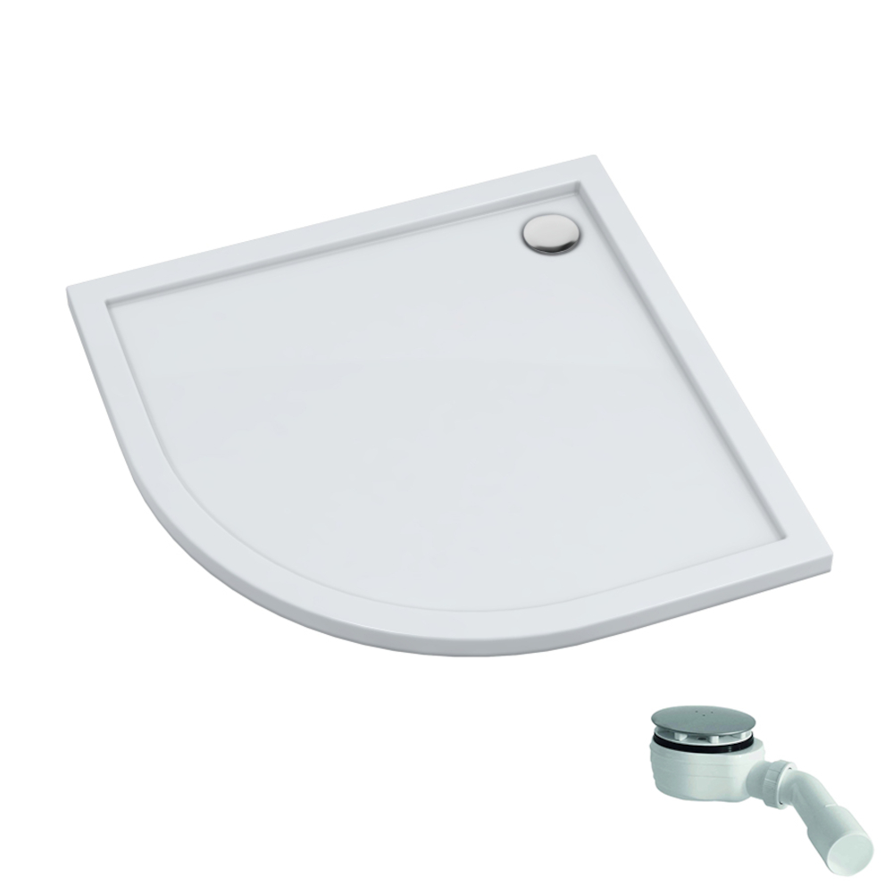 Schedpol Caspar New plato de ducha semicircular 100x100 cm blanco 3.2335