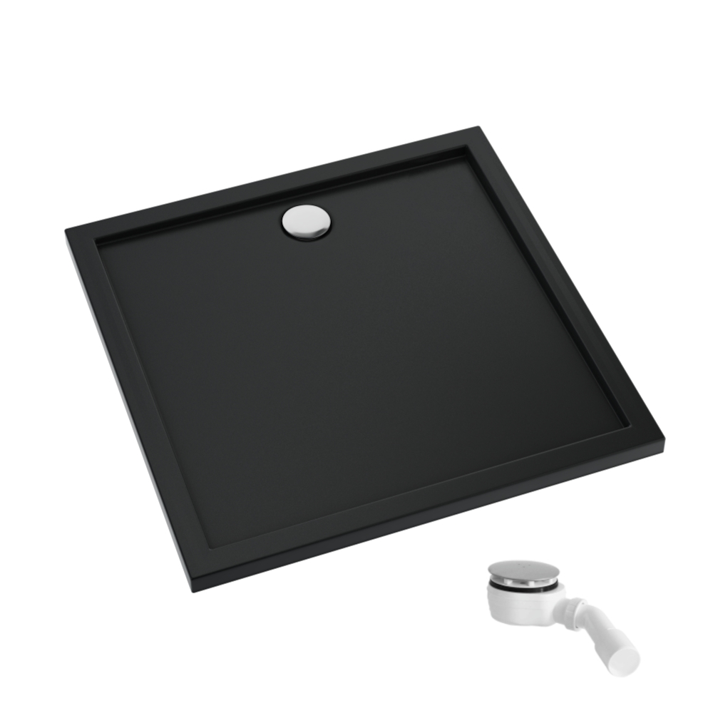 Schedpol Caspar New Black Mat plato de ducha cuadrado 80x80 cm negro 3.2330/C/MG