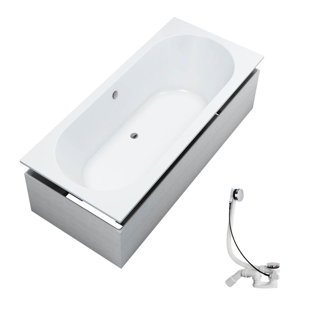 Schedpol Viona White Mat SET recogedor con escobilla 180x80 cm blanco 3.1567/B/MG