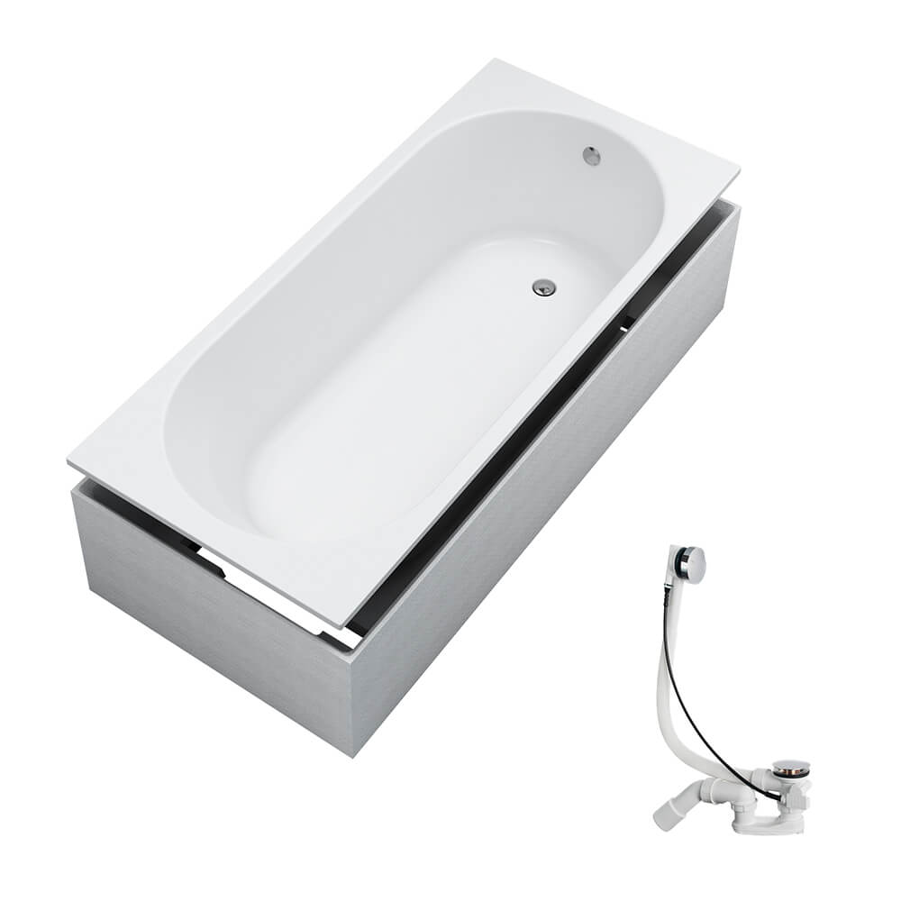 Schedpol Tara SET recogedor con escobilla 160x70 cm blanco 3.1582+9.114