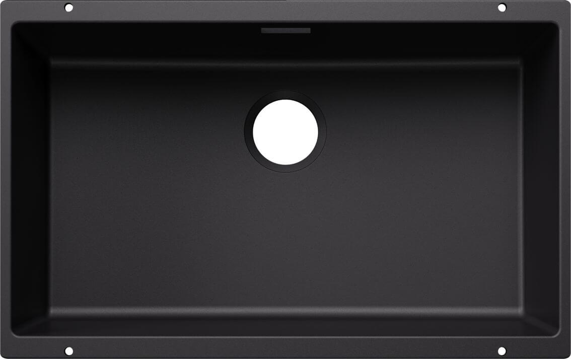 Blanco Subline 700-U fregadero de granito 70x40 cm negro 527802