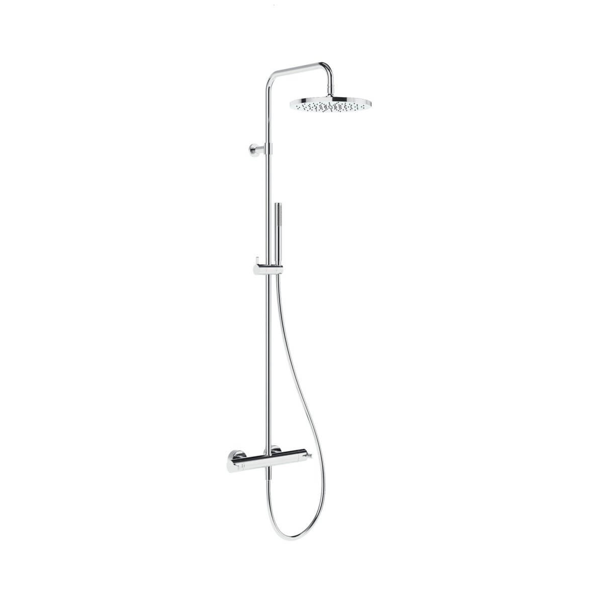 Ravak Termo conjunto de ducha a pared con termostato con rociador con efecto lluvia cromo X070692