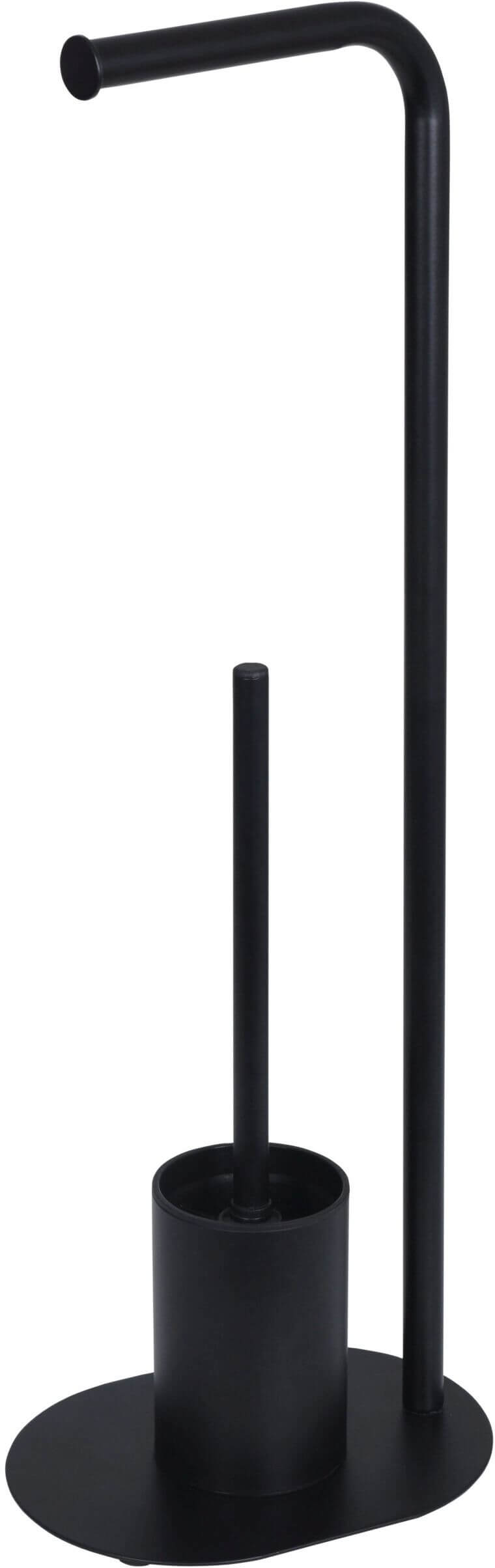 BISK Niagara soporte con escobilla para wc negro 08309