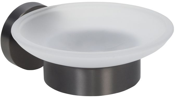 BISK Skala jabonera de pared gris 08392