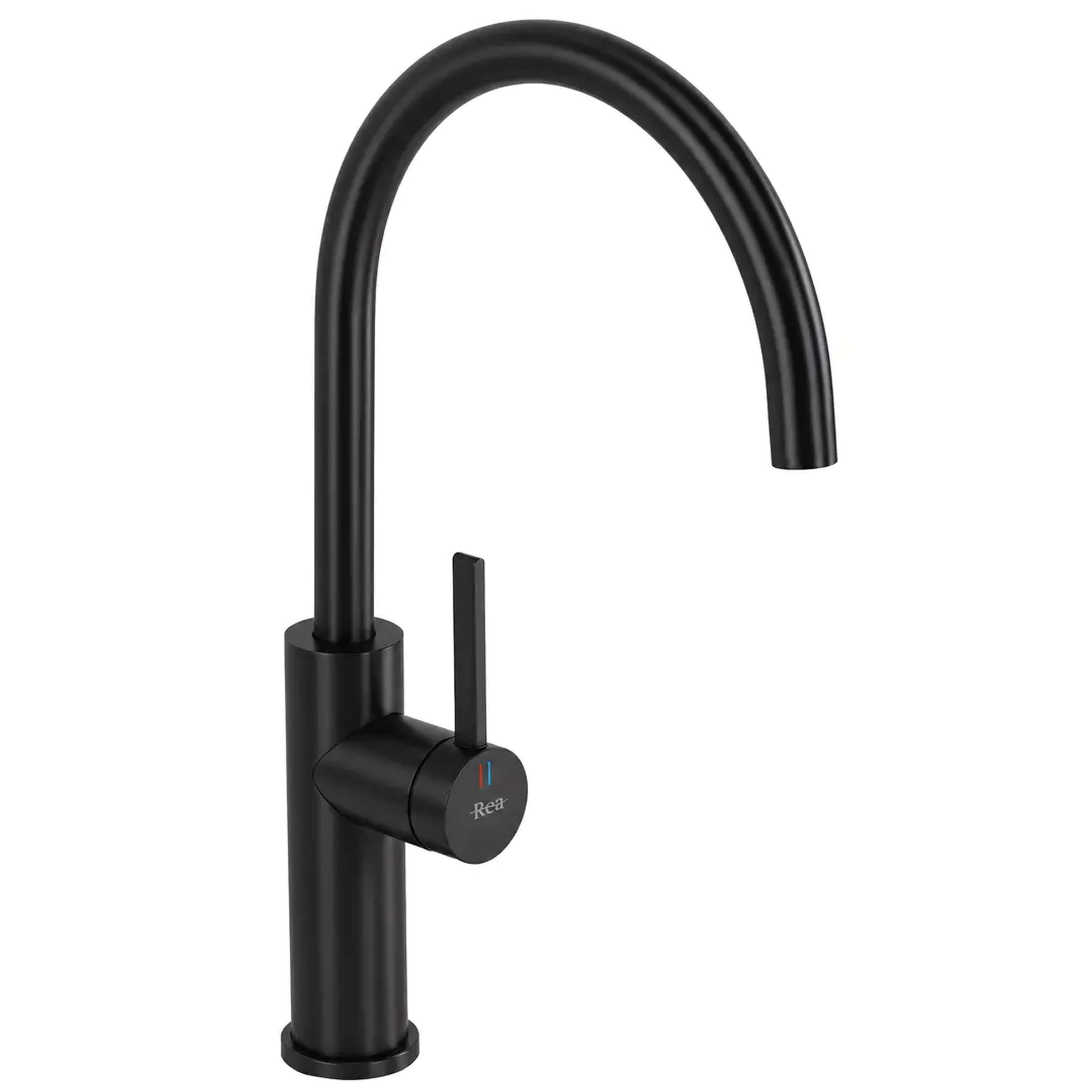 Rea Rivo grifo de cocina de pie negro REA-B9341
