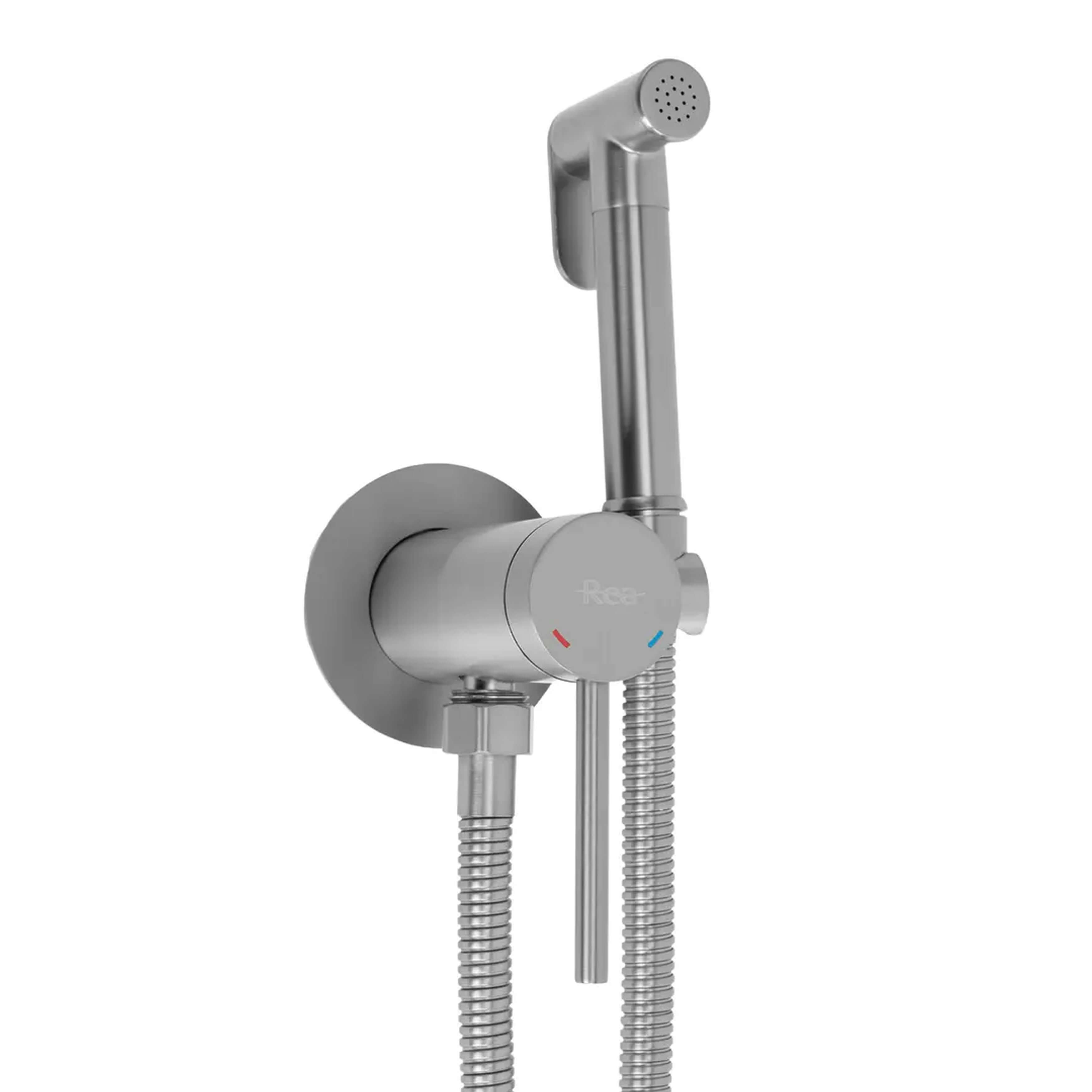 Rea Clif grifo de bidé con rociador a pared acero REA-B5843