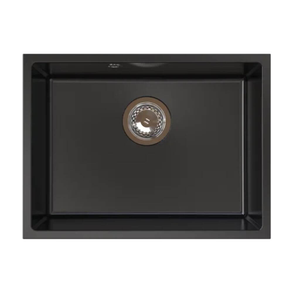 Ferro Stampo fregadero de granito 54x40 cm negro DRGS1-U/40/54BM