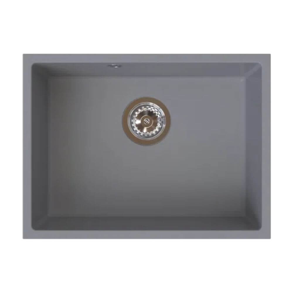 Ferro Stampo fregadero de granito 54x40 cm gris/grafito/ónix DRGS1-U/40/54GA