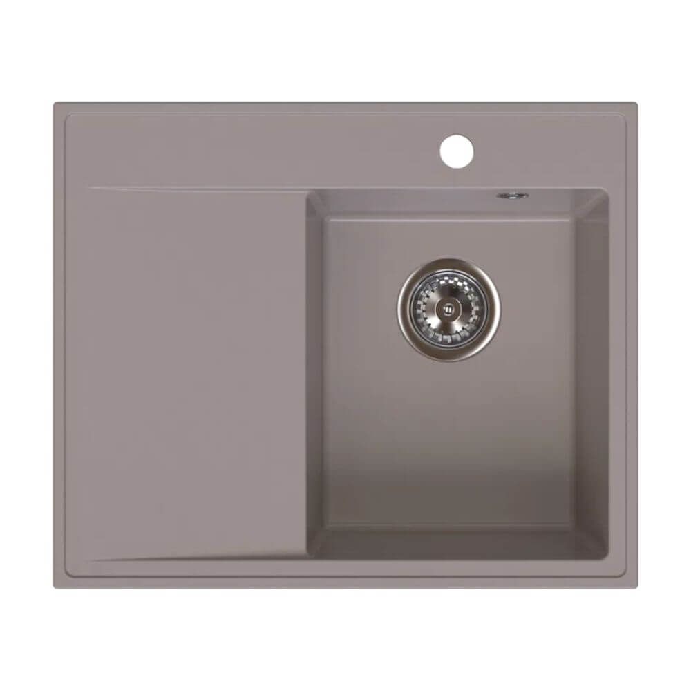 Ferro Stampo fregadero de granito 60x50 cm marrón DRGS-R/50/60TU