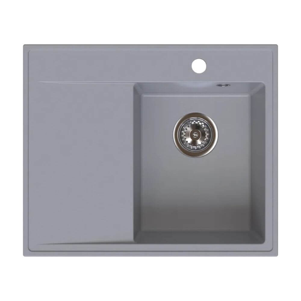 Ferro Stampo fregadero de granito 60x50 cm gris/grafito/ónix DRGS-R/50/60GA