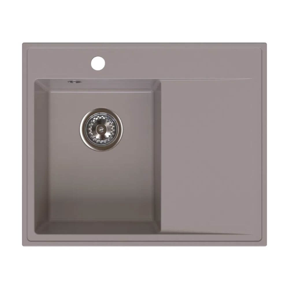 Ferro Stampo fregadero de granito 60x50 cm marrón DRGS-L/50/60TU