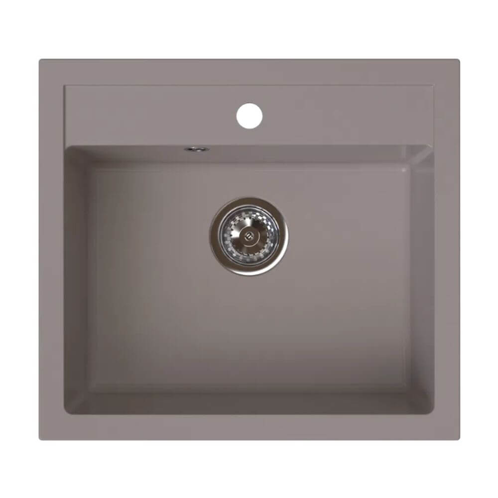 Ferro Stampo fregadero de granito 56x51 cm marrón DRGS1/51/56TU