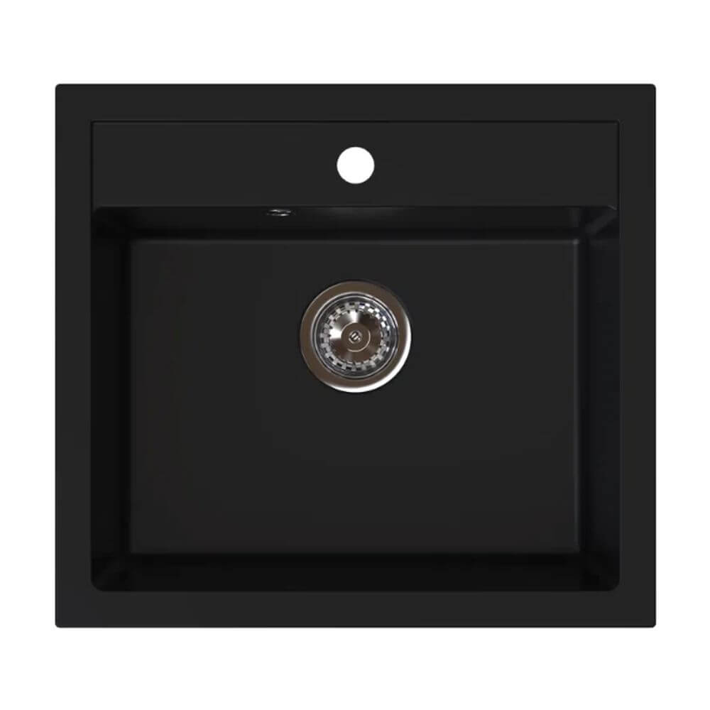 Ferro Stampo fregadero de granito 56x51 cm negro DRGS1/51/56BM