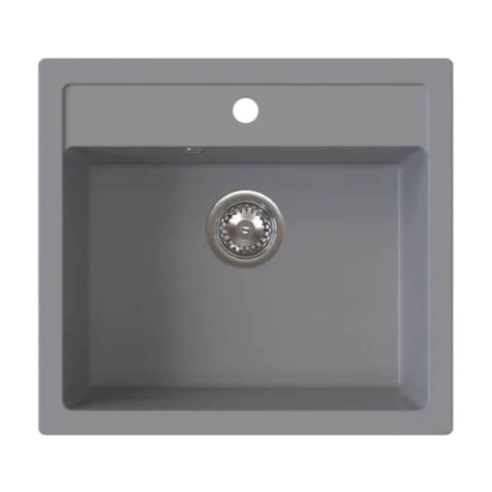 Ferro Stampo fregadero de granito 56x51 cm gris/grafito/ónix DRGS1/51/56GA