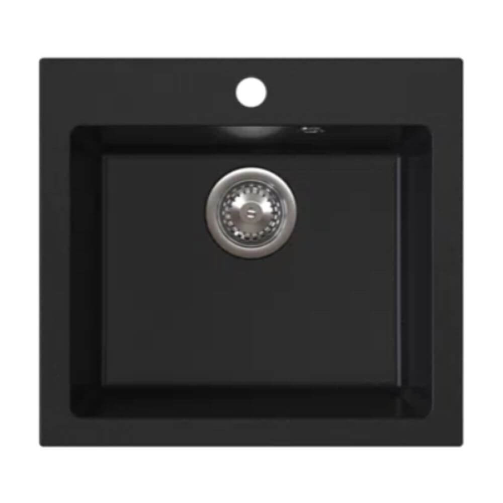 Ferro Stampo fregadero de granito 49x45 cm gris/grafito/ónix DRGS1/45/49BA