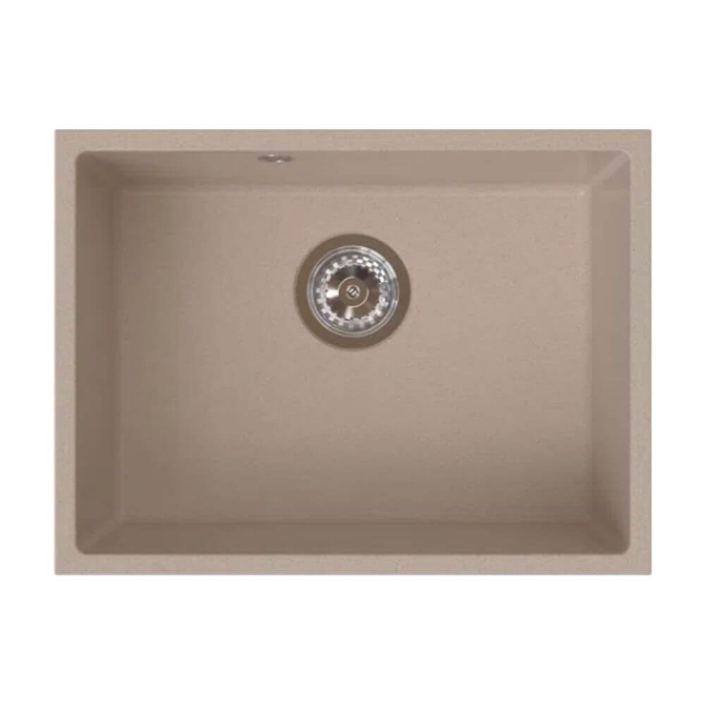 Ferro Stampo fregadero de granito 54x40 cm beige DRGS1-U/40/54SA