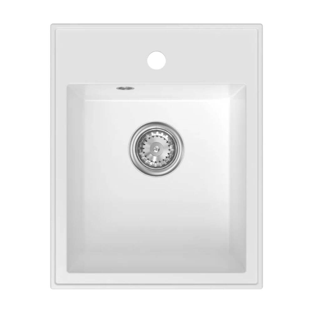 Ferro Stampo fregadero de granito 50x40 cm blanco DRGS1/50/40WH