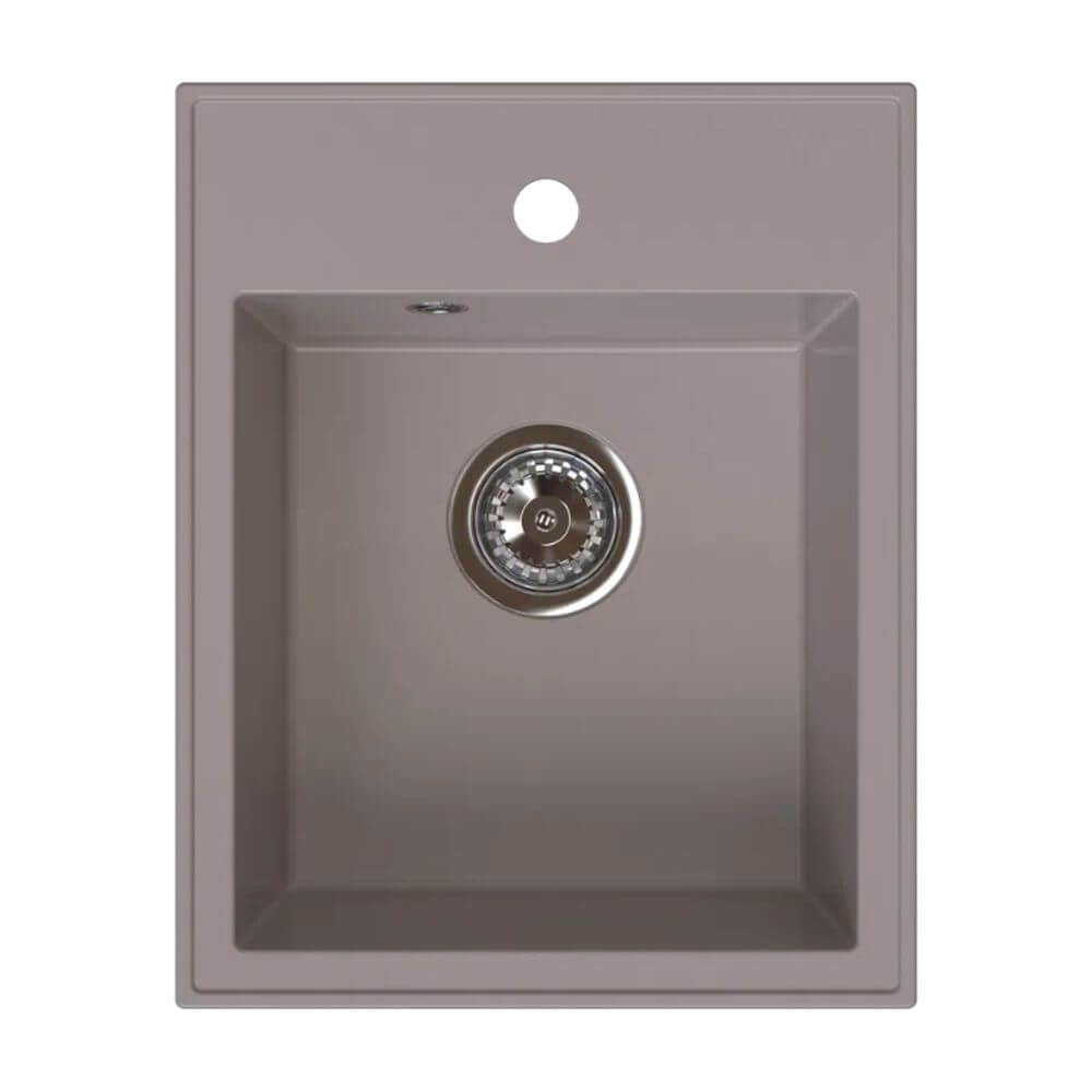 Ferro Stampo fregadero de granito 50x40 cm marrón DRGS1/50/40TU