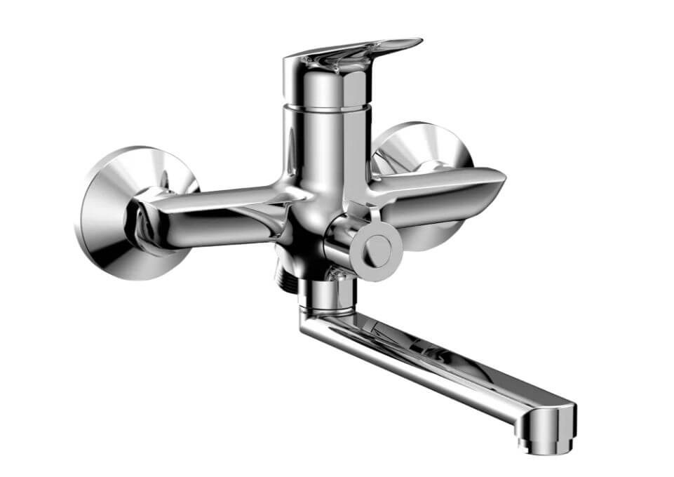 Ferro Themis grifo de bañera y ducha a pared cromo BTH5A