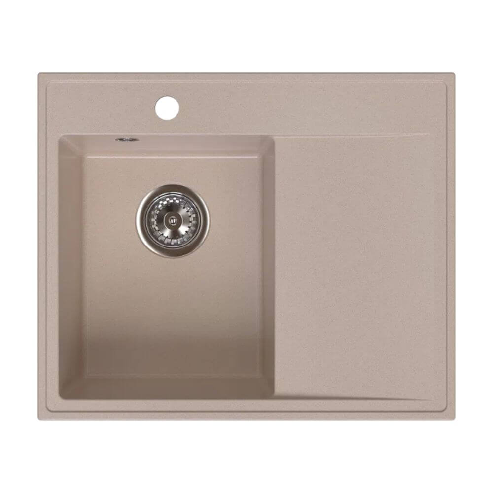 Ferro Stampo fregadero de granito 60x50 cm beige DRGS-L/50/60SA