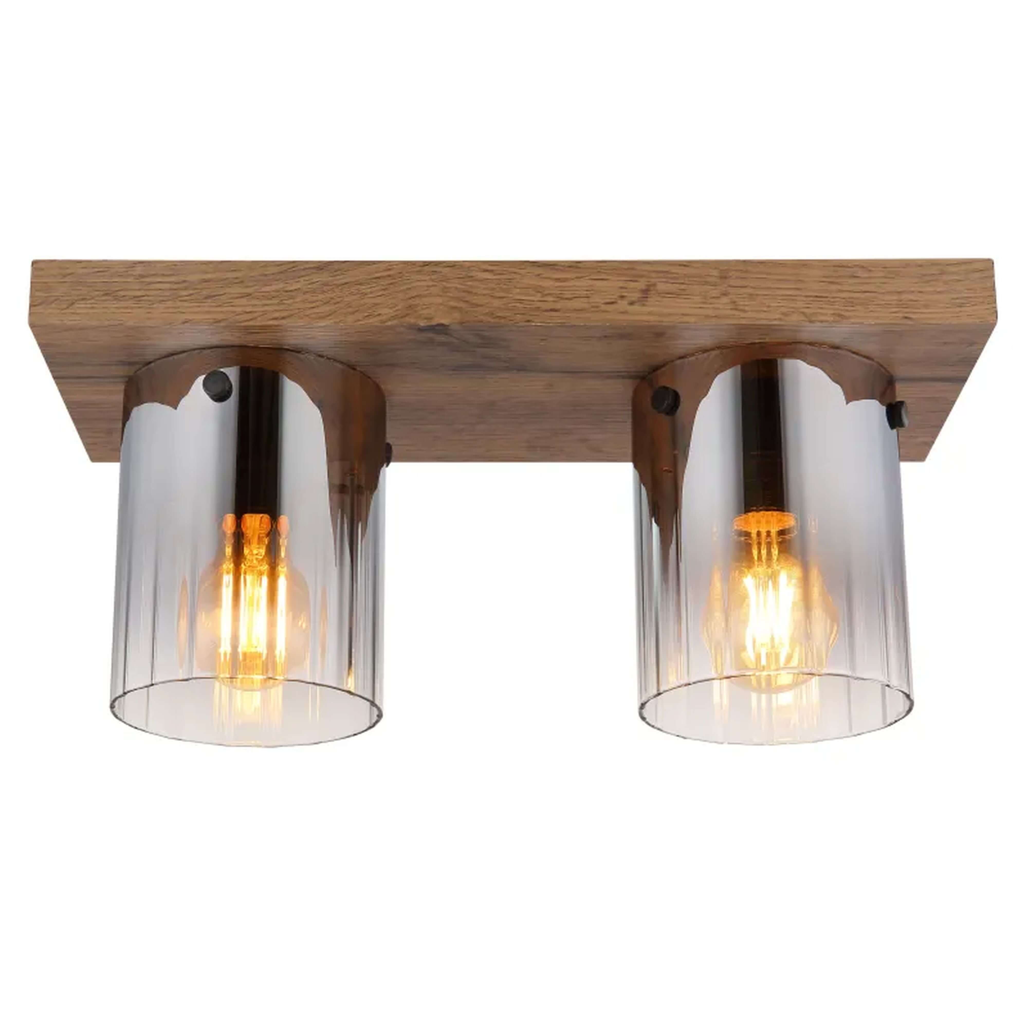 Globo Lighting Underwood lámpara de techo 2x40 W madera-marrón 15915-2