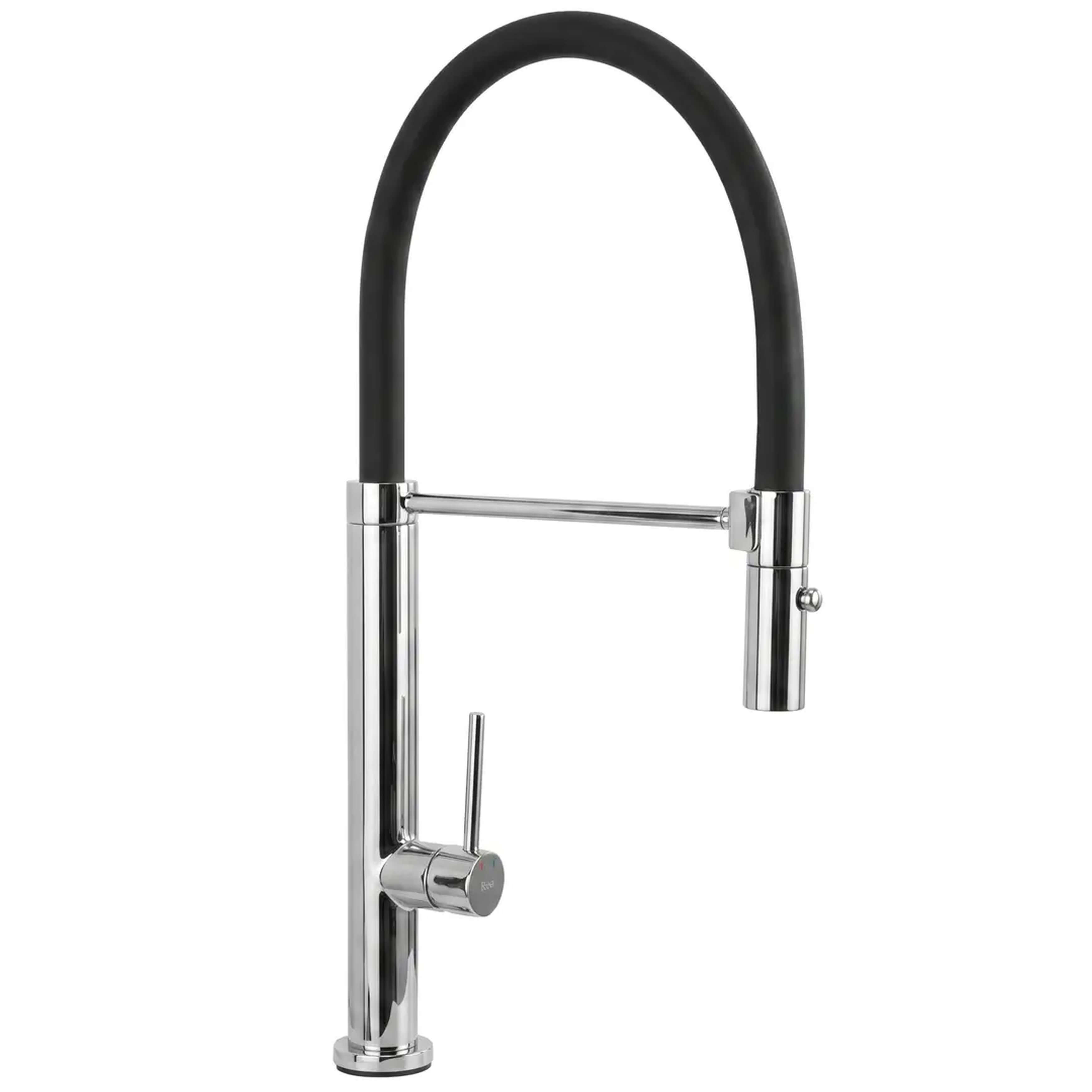 Rea Viera grifo de cocina de pie cromo-negro REA-B4855