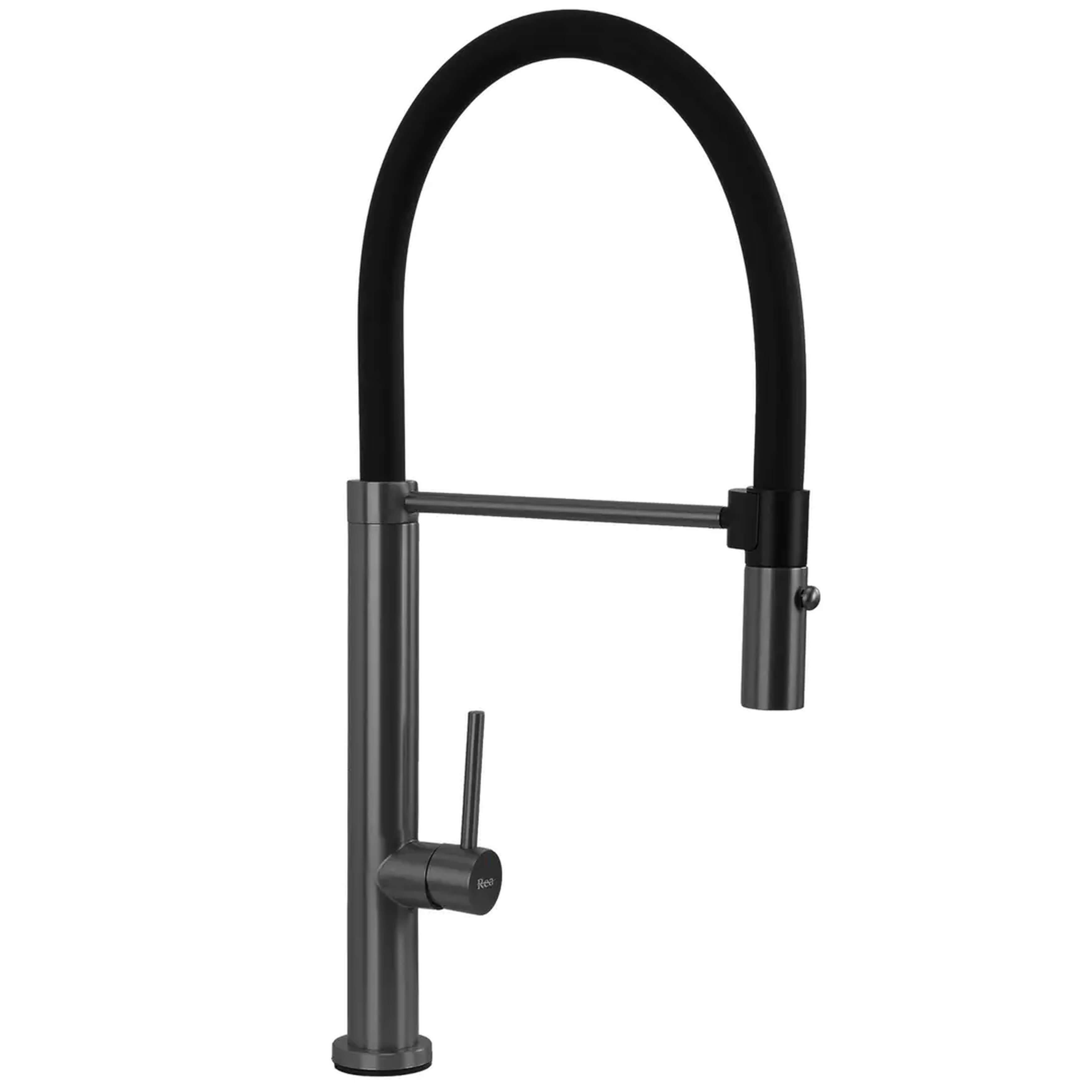 Rea Viera grifo de cocina de pie negro-grafito/gris REA-B4853
