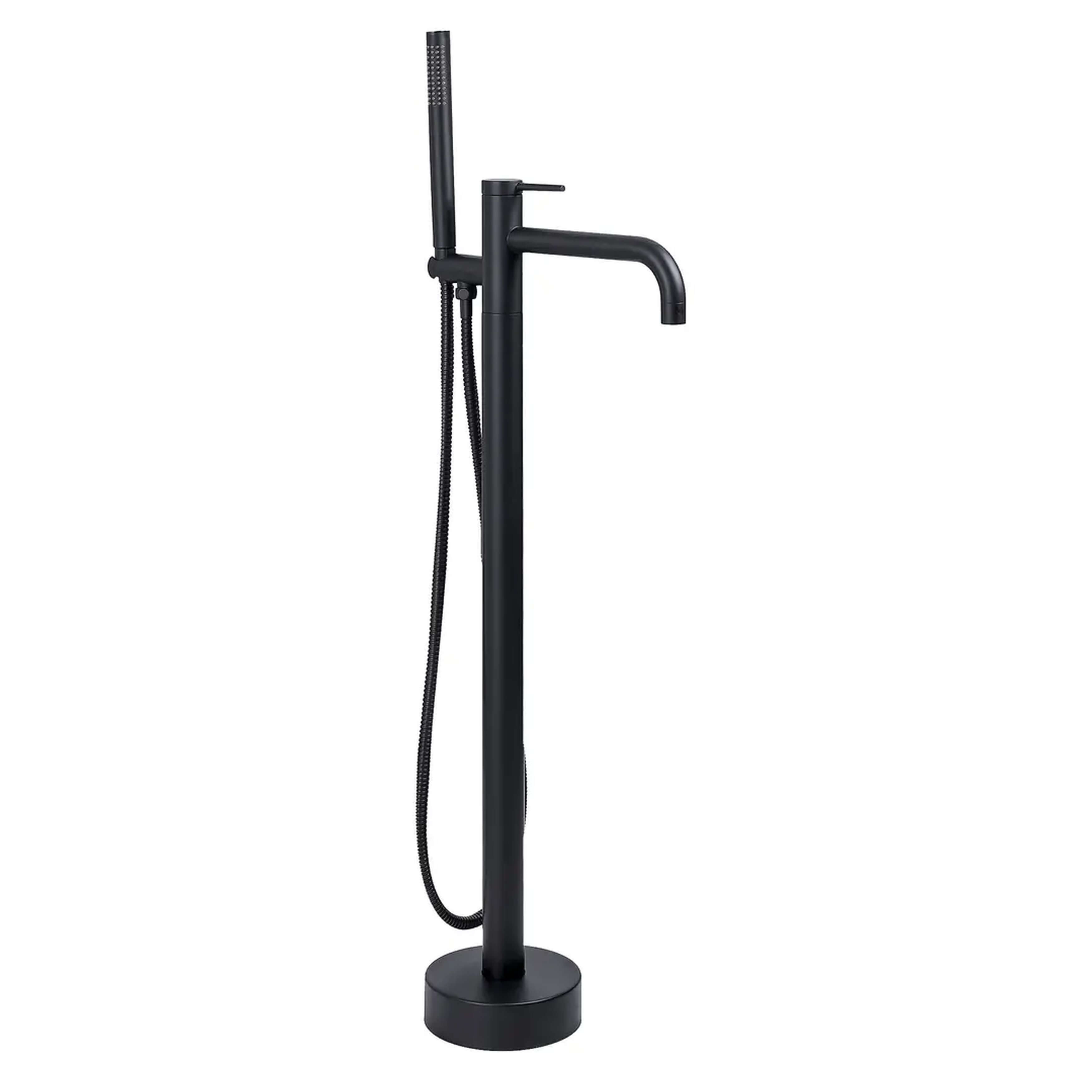 Rea Clif grifo de bañera y ducha en suelo negro REA-B7501