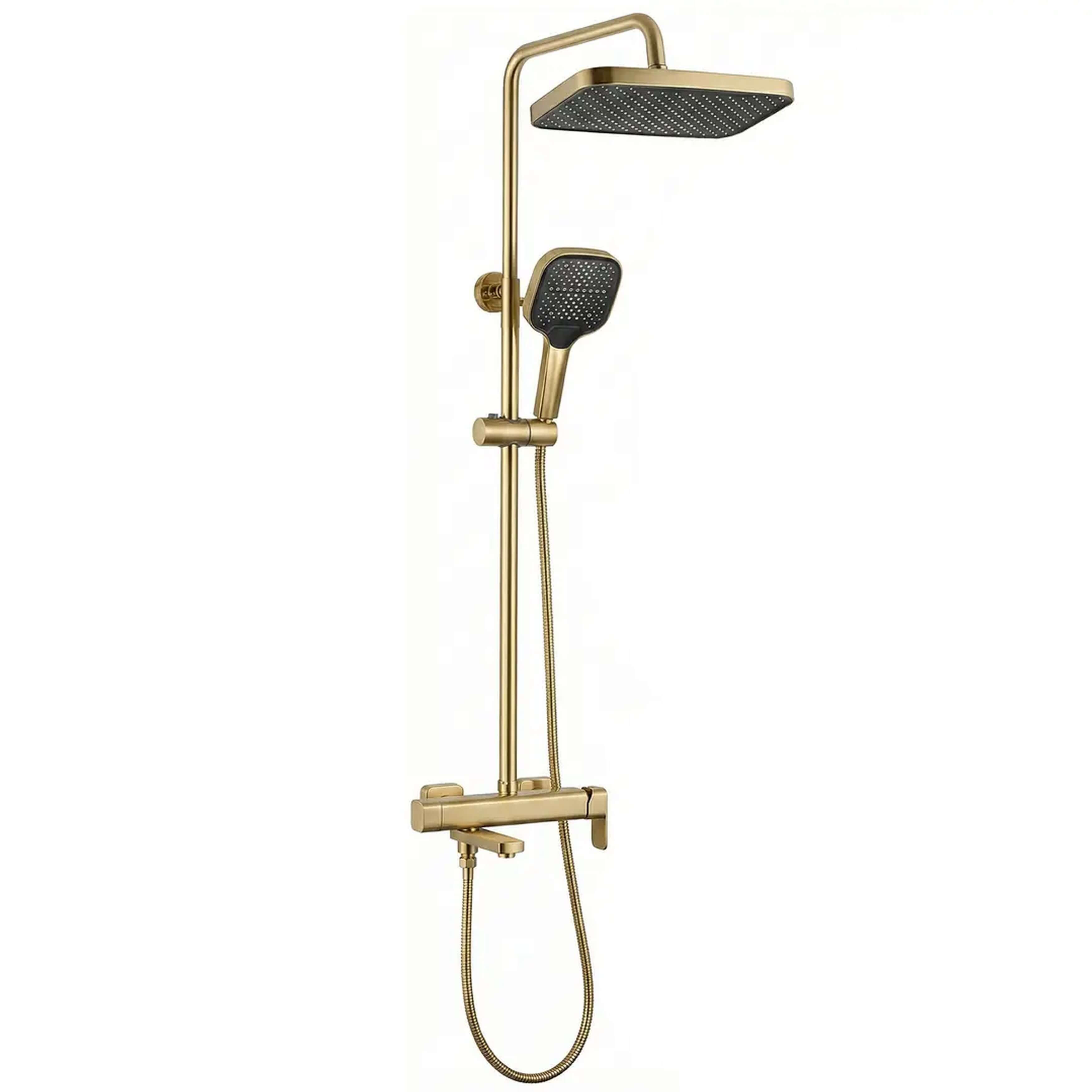 Rea Arlo conjunto de ducha a pared con rociador con efecto lluvia oro REA-P7441