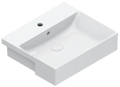 Catalano Zero lavabo 55x47 cm rectangular empotrado blanco brillante 0126551001