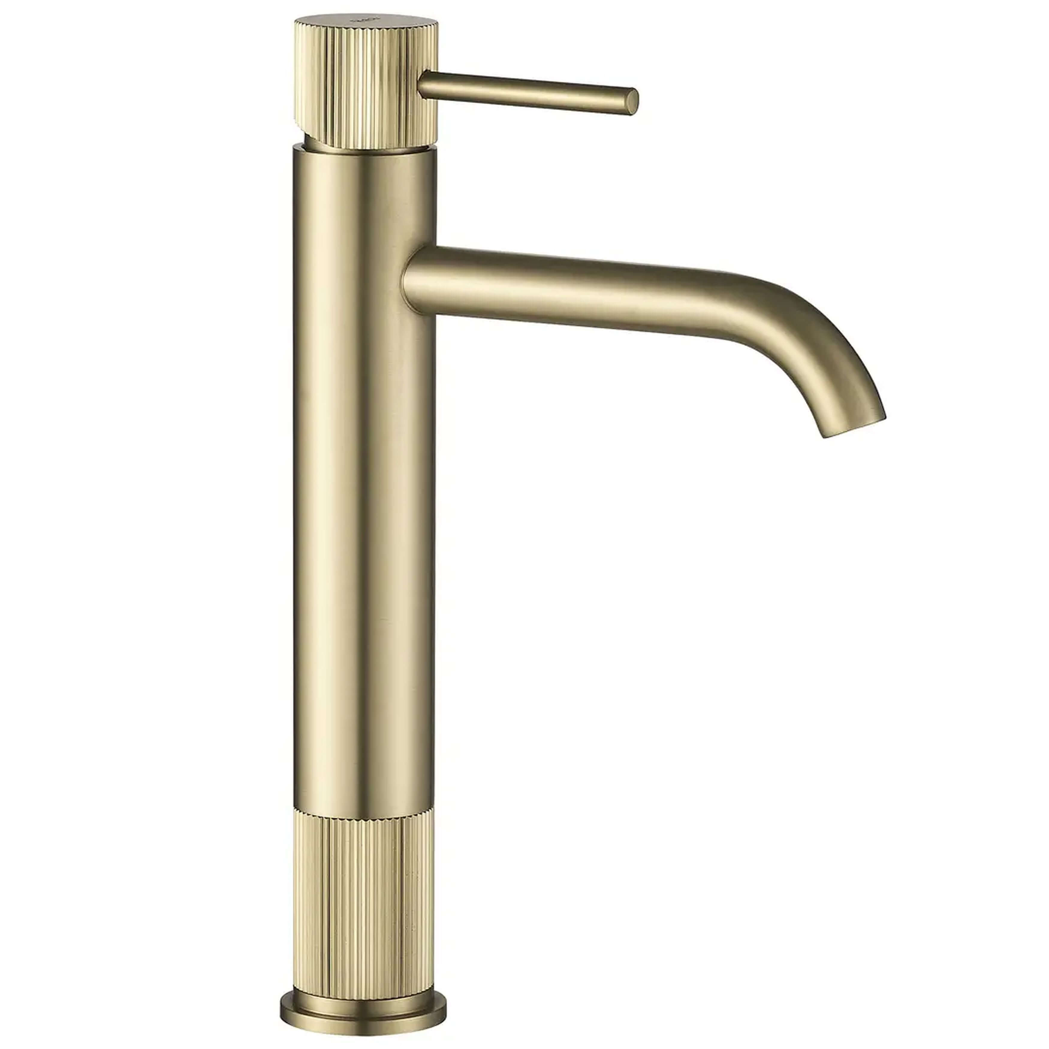 Rea Lungo Stripe grifo para lavabo de pie oro REA-B8051