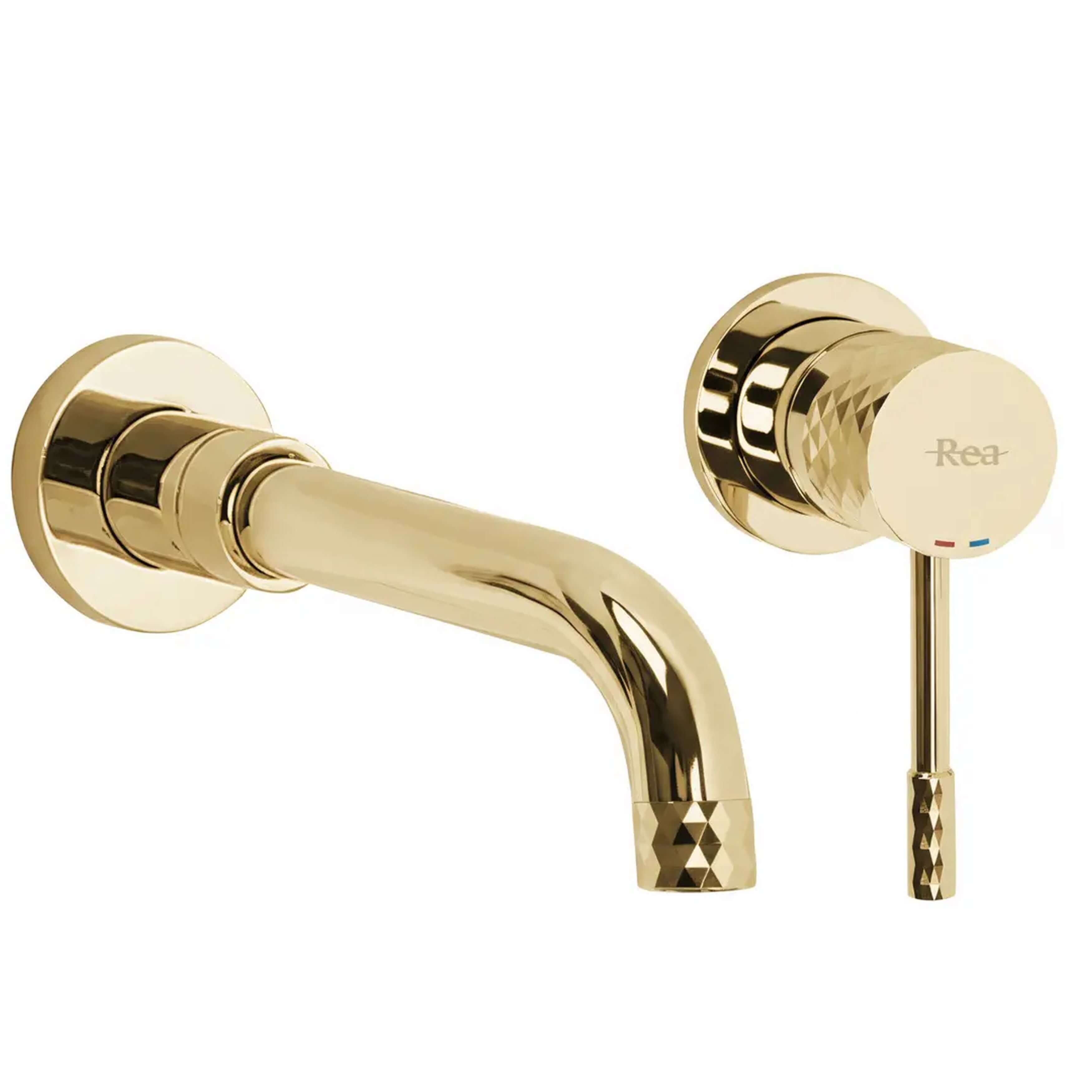 Rea Lungo grifo para lavabo empotrado oro REA-B0539