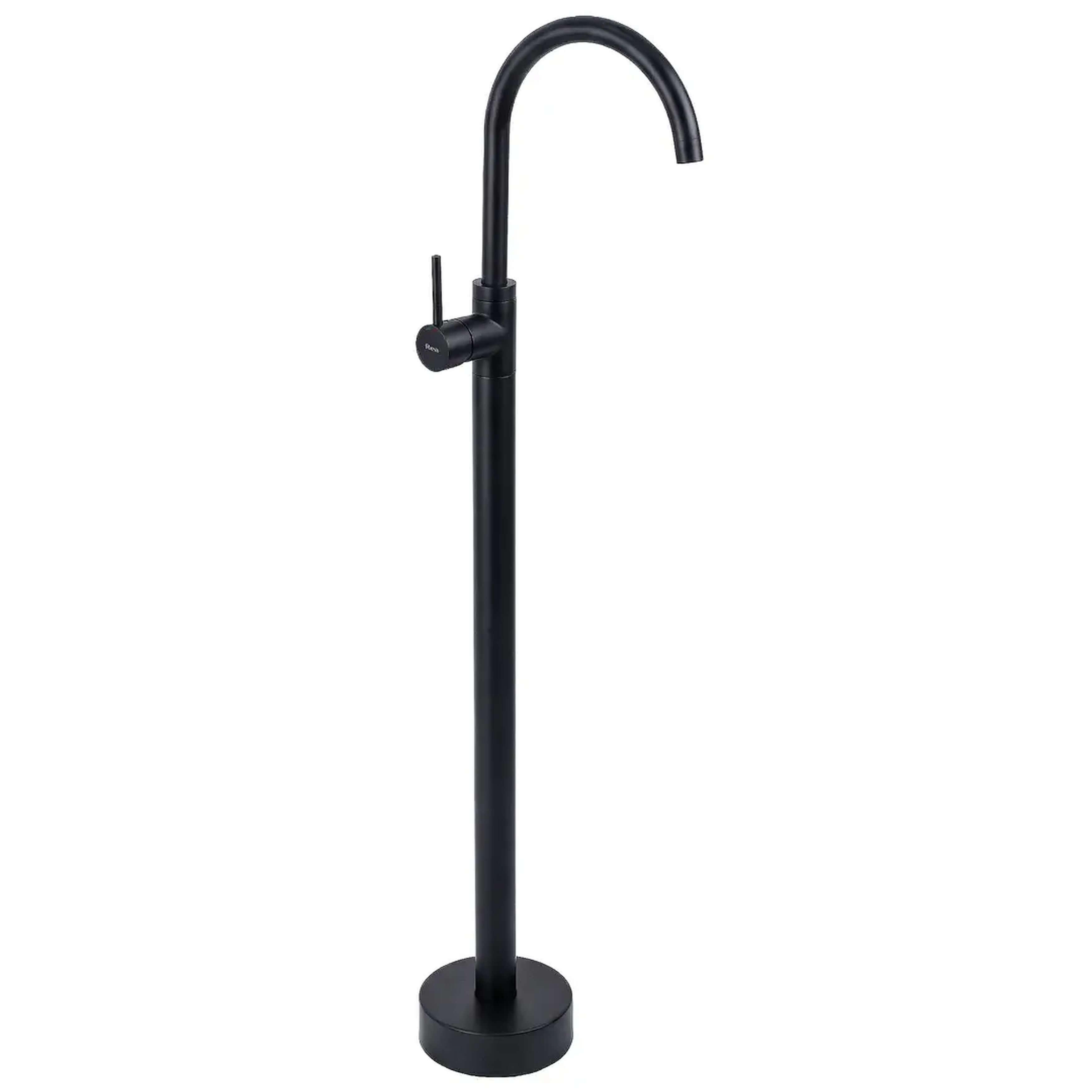Rea Lungo grifo para lavabo en el suelo negro REA-B4302