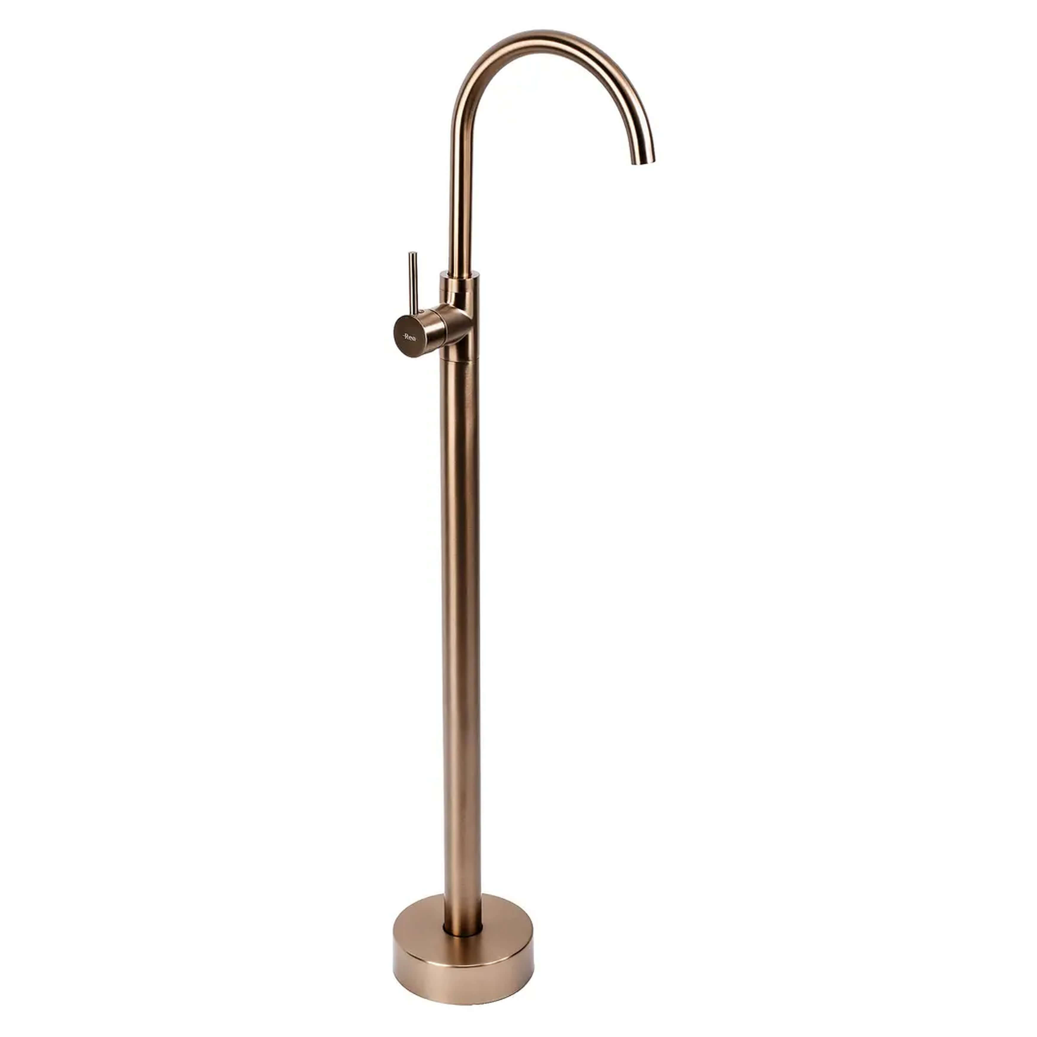 Rea Lungo grifo para lavabo en el suelo cobre REA-B4303