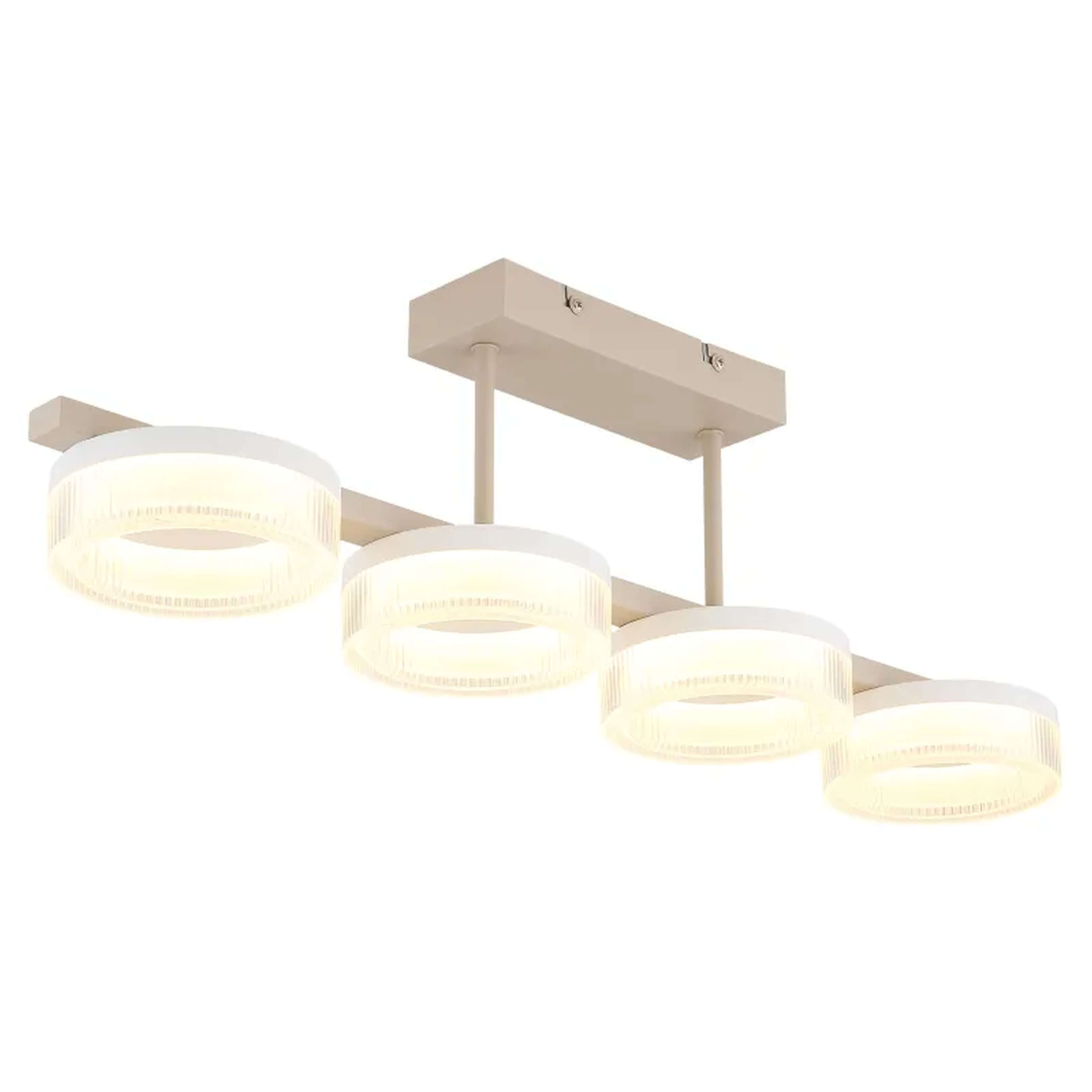 Globo Lighting Zara lámpara de techo 4x24 W blanco-arena 48046D3