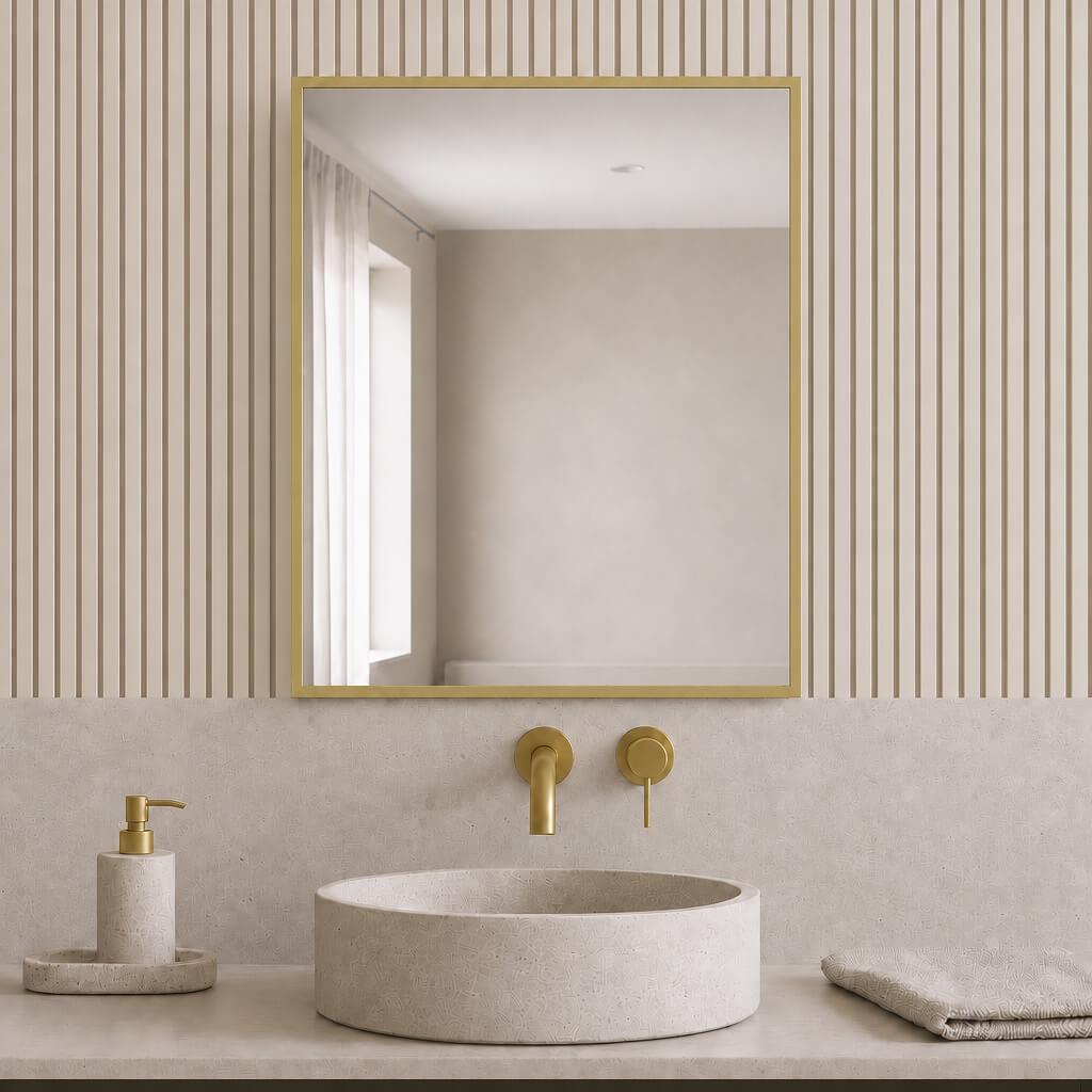 Baltica Design Aluma espejo 40x60 cm rectangular oro 5904107933443
