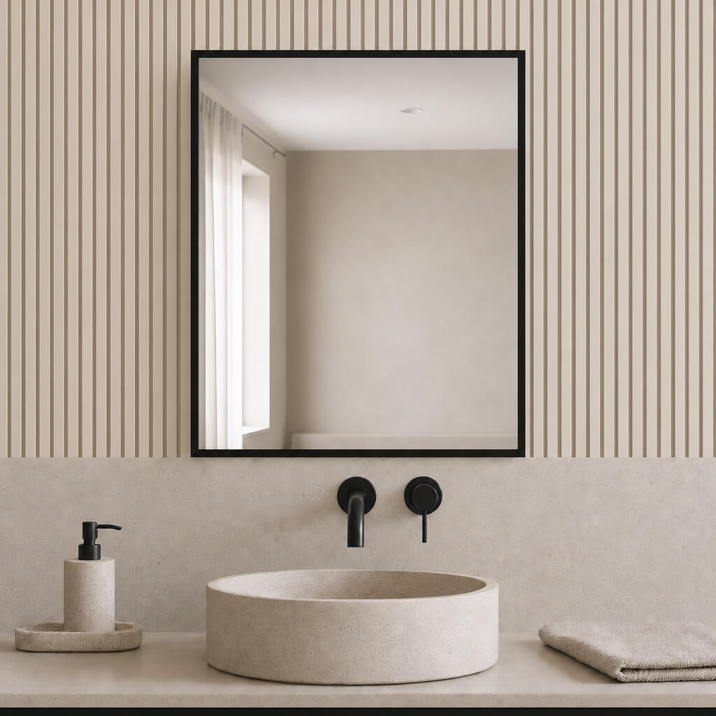 Baltica Design Aluma espejo 50x60 cm rectangular negro 5904107933450