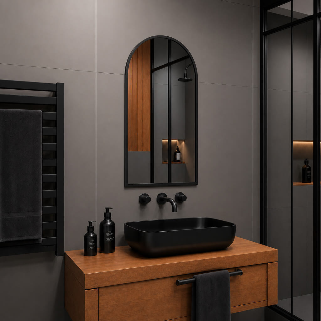Baltica Design Aluma espejo 50x70 cm negro 5904107933634