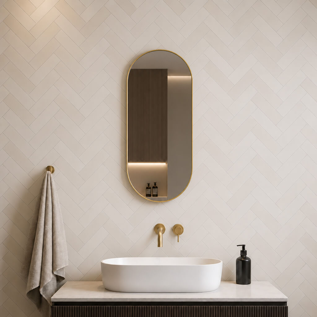 Baltica Design Aluma espejo 45x90 cm oval oro 5904107933603