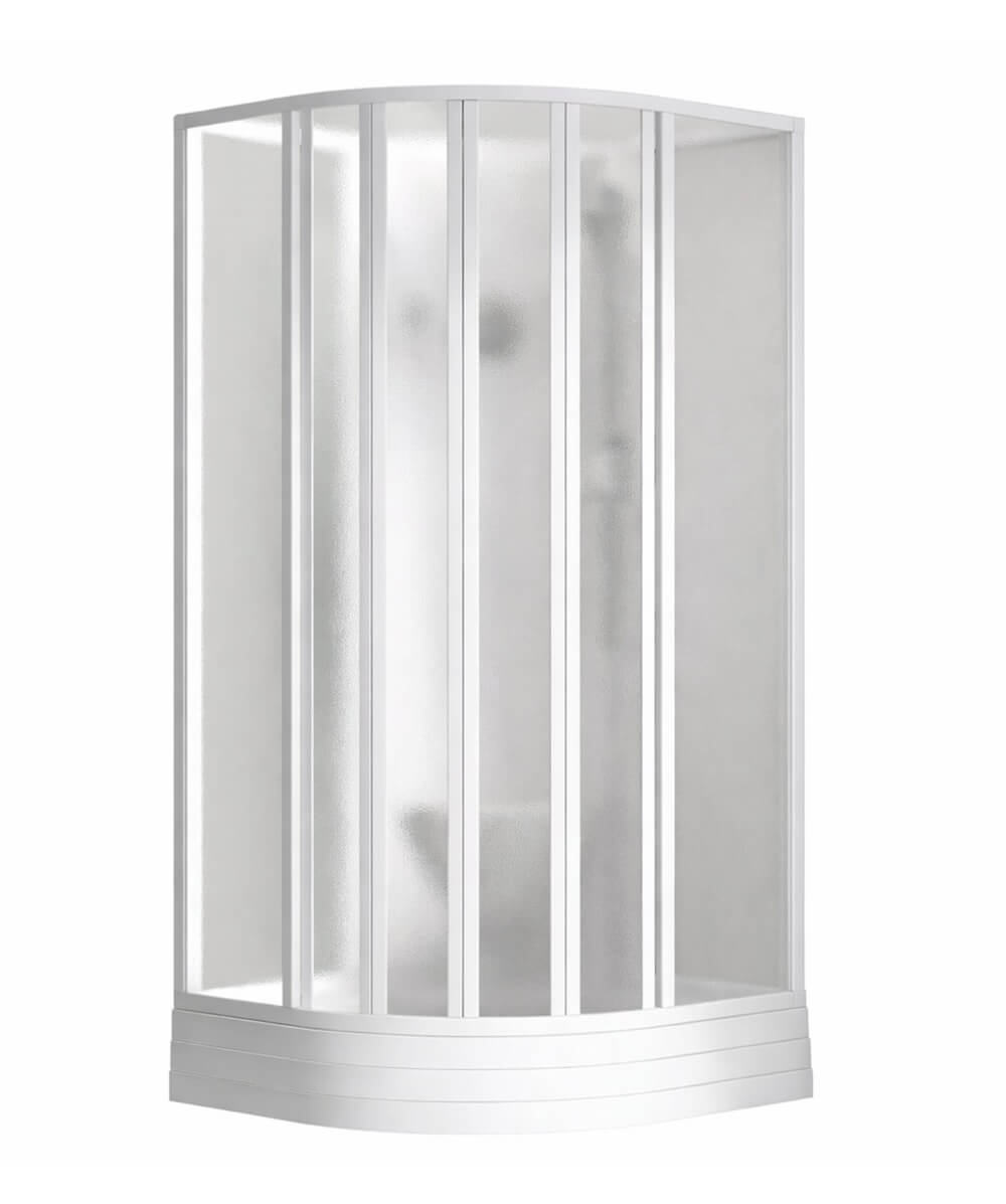 Ravak Supernova cabina con plato de ducha 90x90 cm semicircular blanco brillo/ 80677112ZG