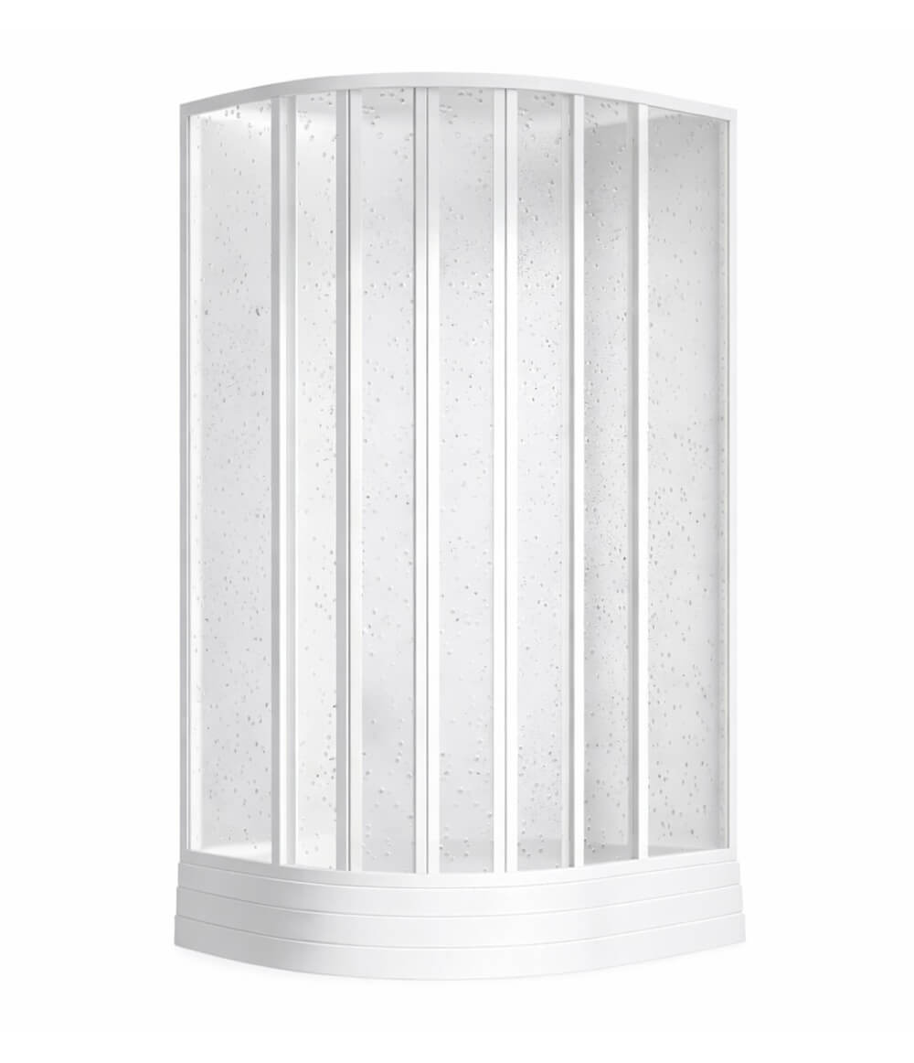 Ravak Supernova cabina con plato de ducha 80x80 cm semicircular blanco brillo/poliestireno 8064411211