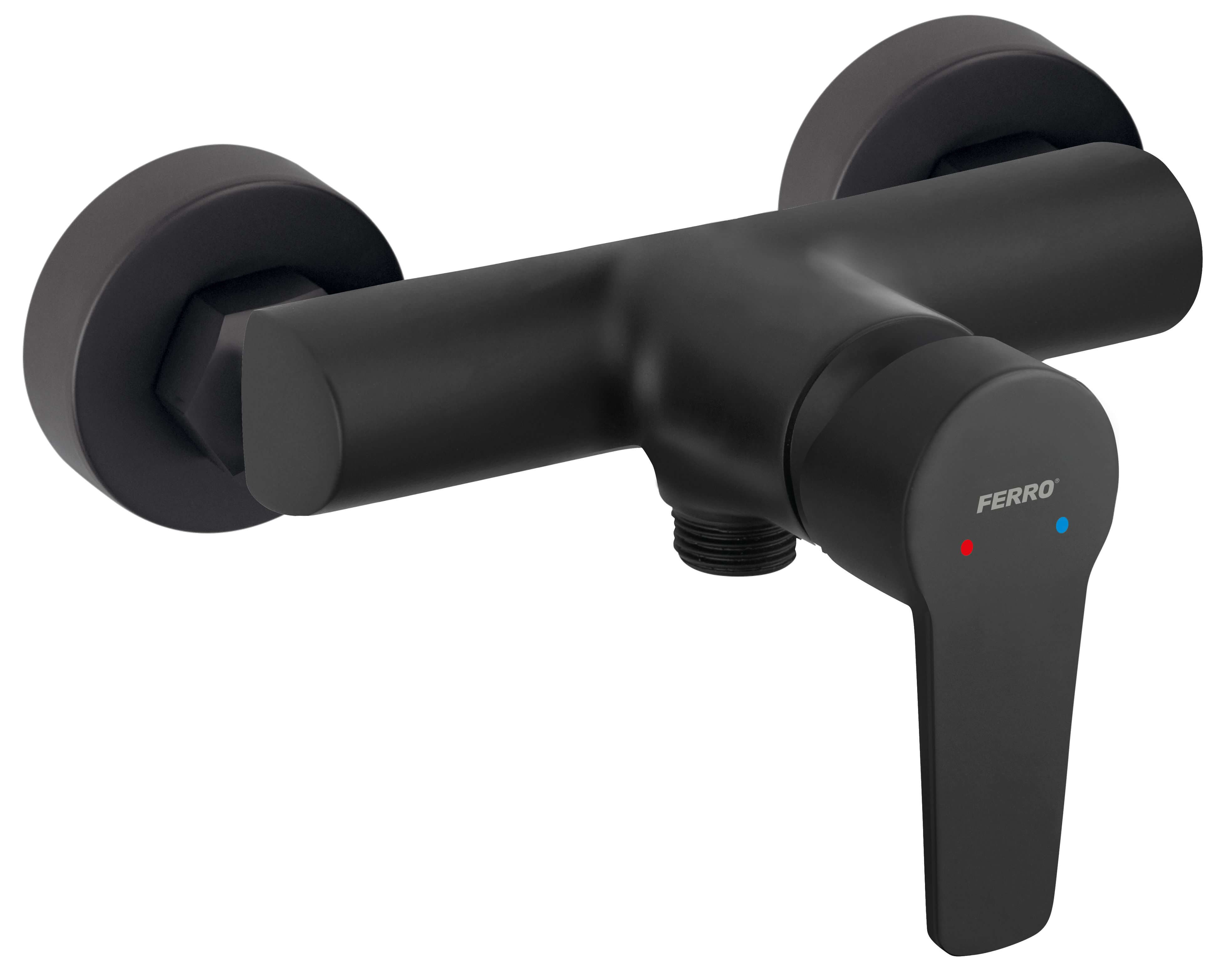 Ferro Ritto grifo para ducha a pared negro BTR7BL