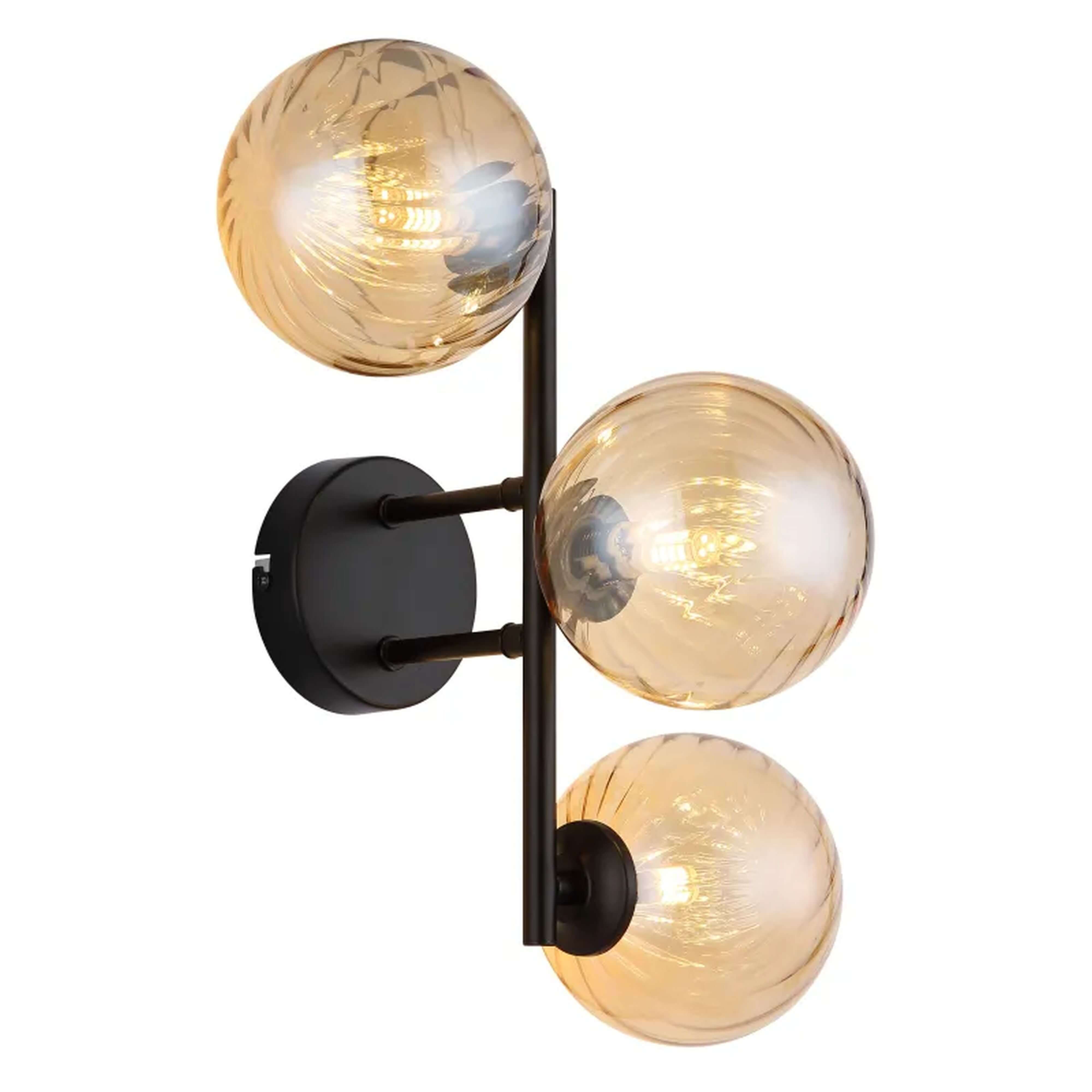 Globo Lighting Conor lámpara de pared 3x4 W negro-ámbar 56146W